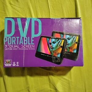 Dual Screen Portable DVD Player - Black
